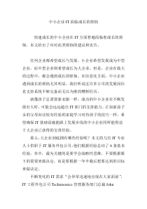 中小企业IT面临成长的烦恼