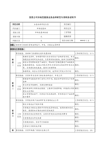 投资公司市场发展部业务品种研发专责职务说明书