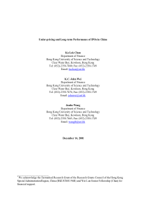 Under-pricing and Long-term Performance of IPOs in