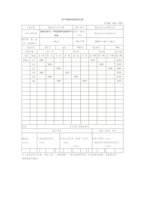 电气绝缘电阻测试记录范例