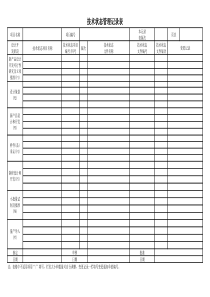 技术状态管理记录表