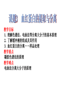 2013年最新高中生物精品教学课件：血红蛋白的提取和分离(6)(人教版选修1)