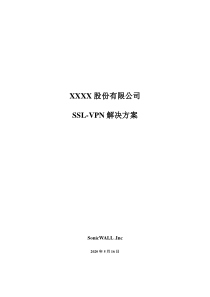 xxxx有限公司SSL-VPN解决方案