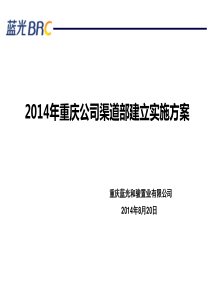 20140820重庆公司渠道部实施方案