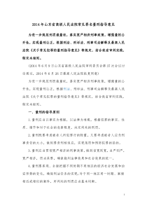 山东省高院量刑指导意见-正式