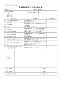 设备设施拆除计划及实施方案