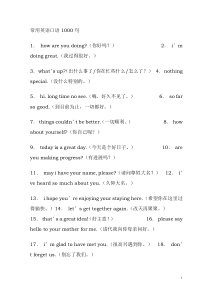 常用英语口语1000句最全最完整