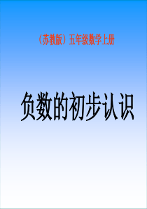 2015新版苏教版负数的初步认识