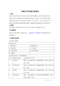 共线生产的风险分析报告