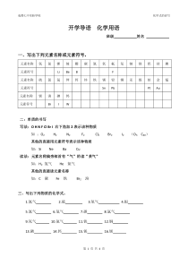 九年级化学化学式书写(教学)