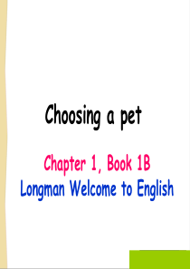 第2次课---Unit1-Choosing-a-pet