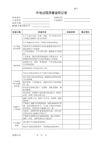 外包过程质量监控记录