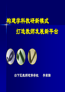 构建教研活动新模式打造教师发展新平台(李家隆)ppt-幻