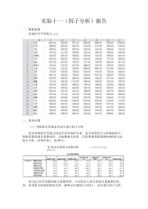 SPSS因子分析实验报告