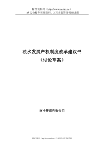 某公司发展产权制度改革建议书