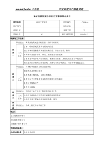 某城市建筑发展公司项目工程管理职务说明书