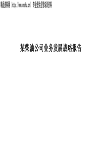 某柴油公司业务发展战略报告（PPT90页）