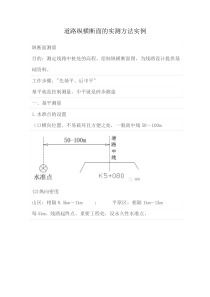 道路纵横断面的实测方法实例