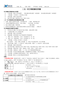 二元一次方程组应用题讲义与百题