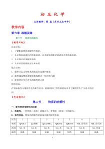 初三化学溶解现象