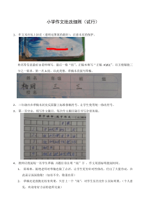 小学作文批改细则(试行)