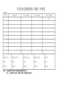 许昌市社会保险停(续)保申请表