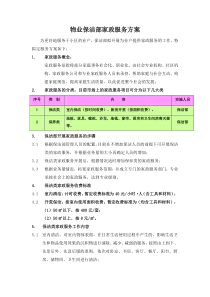 物业小区保洁部家政服务方案