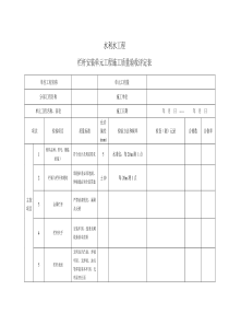 栏杆安装单元工程施工质量验收评定表