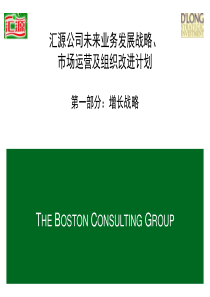 汇源公司未来业务发展战略、市场运营及组织改进计划(推荐PPT200)