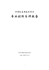 计算机应用技术专业剖析报告