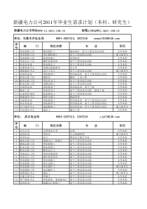 XJ电力公司XXXX招生计划