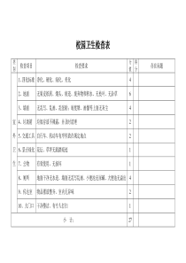 学校卫生检查表