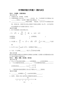 中考数学复习专题1-数与式