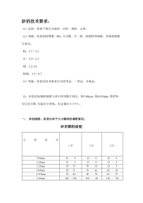 砂的技术要求