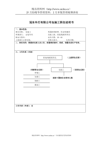 冠东车灯有限公司包装工职位说明书