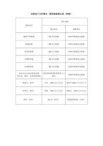 归档电子文件移交-接收检验登记表(样板)