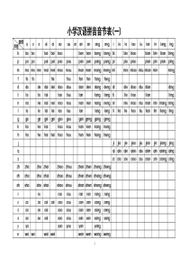 小学汉语拼音音节表