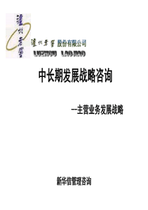 泸洲老窖中长期发展略信主营业务发展战略（新华信）