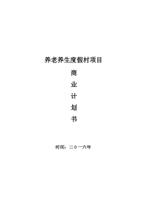 养老养生度假村项目计划书word文档