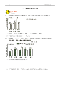 五年级数学下册青岛版《复式条形统计图》综合习题