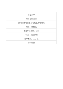 济南BJ燃气有限公司发展战略研究