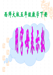 西师大版数学五年级下册《用字母表示数》课件之四