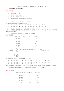 统计学原理计算题(公式)资料