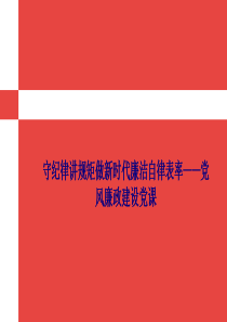 守纪律讲规矩做新时代廉洁自律表率党风廉政建设党课专题培训课件