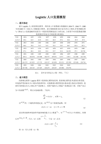 数学建模logistic人口增长模型