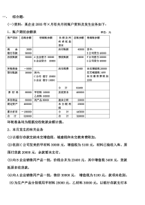 资产负债表综合练习题