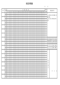 保洁员考勤表