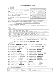 七年级下册地理复习资料