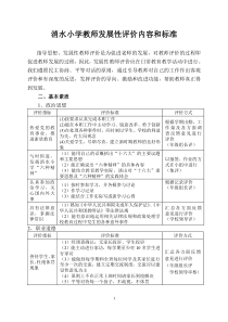 消水小学教师发展性评价内容和标准