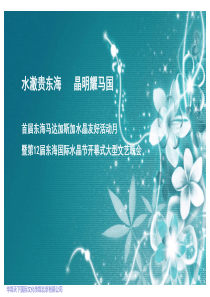 水晶节开幕式暨大型文艺晚会策划案